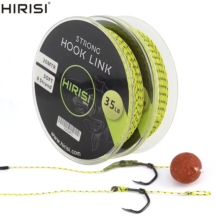 Ligne leadcore carp fishing 20m 8 brins souple pour montages hair rig et D-rig