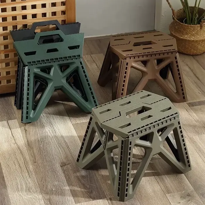 Chaise pliante portable haute résistance - Tabouret camping pêche pliable pour usage intensif