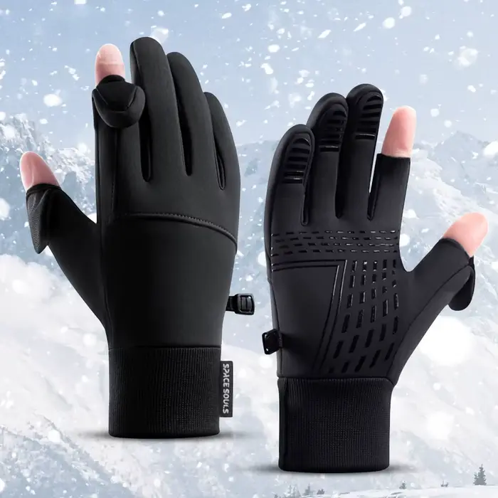 Gants chauds hiver homme femme imperméables tactiles sport extérieur pêche ski vélo