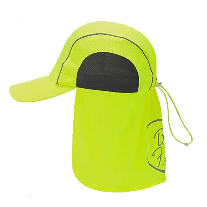 Casquette de sécurité réfléchissante pour pêche nocturne - Hommes femmes avec rabat cou - Running travail
