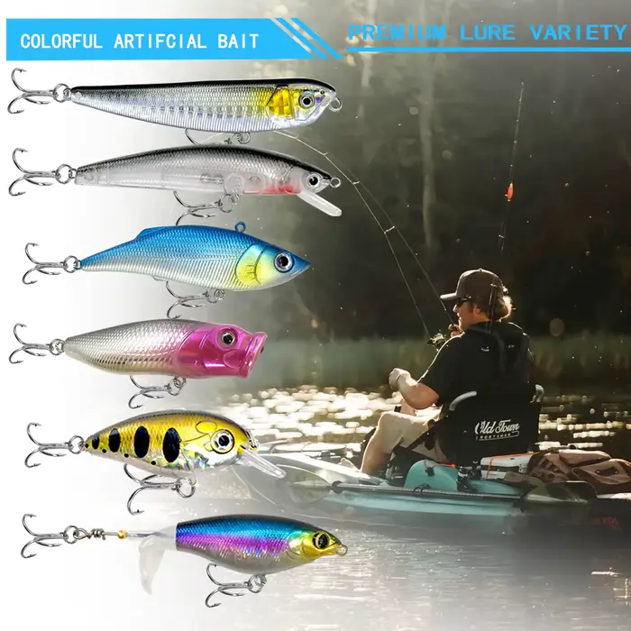 Kit pêche 83 à 409 pièces - Ensemble leurres truite brochet bar - Boîte rangement complète