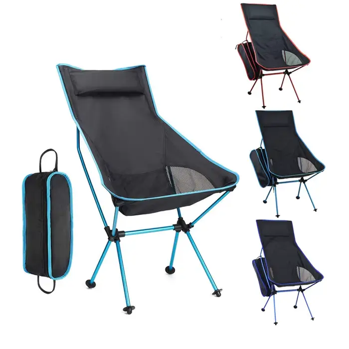 Chaise de plage pêche dossier long pliante portable pour pêche surfcasting et pêche depuis la plage
