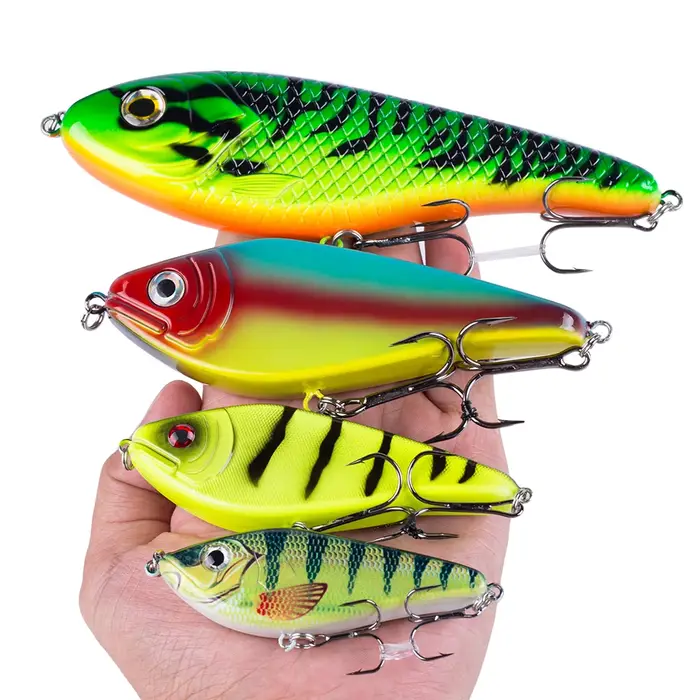 Leurre Jerkbait Hanlin Glide 75-150mm pour pêche du brochet, muskie et black bass - appât dur crankbait