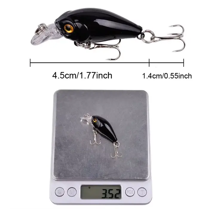 Kit de 8 leurres souples crankbait minnow pour pêche en surface, appâts artificiels flottants