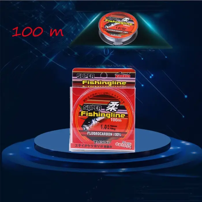 Ligne de pêche fluorocarbone 100m monofilament nylon - 0.8 à 6LB ligne durable pour tous usages