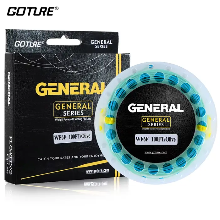 Ligne de pêche à la mouche Goture GENERAL 30m WF flottante avec boucles soudées