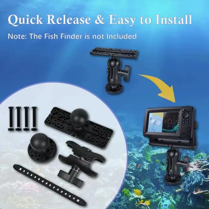 Support rotatif 360° pour sondeur et GPS de kayak - Base de fixation pour équipements électroniques de pêche
