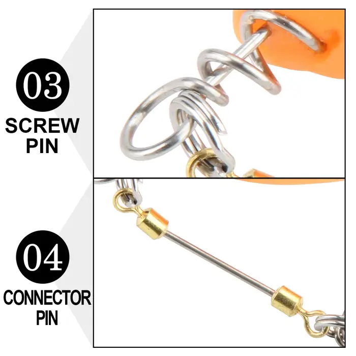 Montage stinger Spinpoler pour shad et leurres souples - Hameçons doubles pour brochet avec vis sans fin #6 #1 #1/0