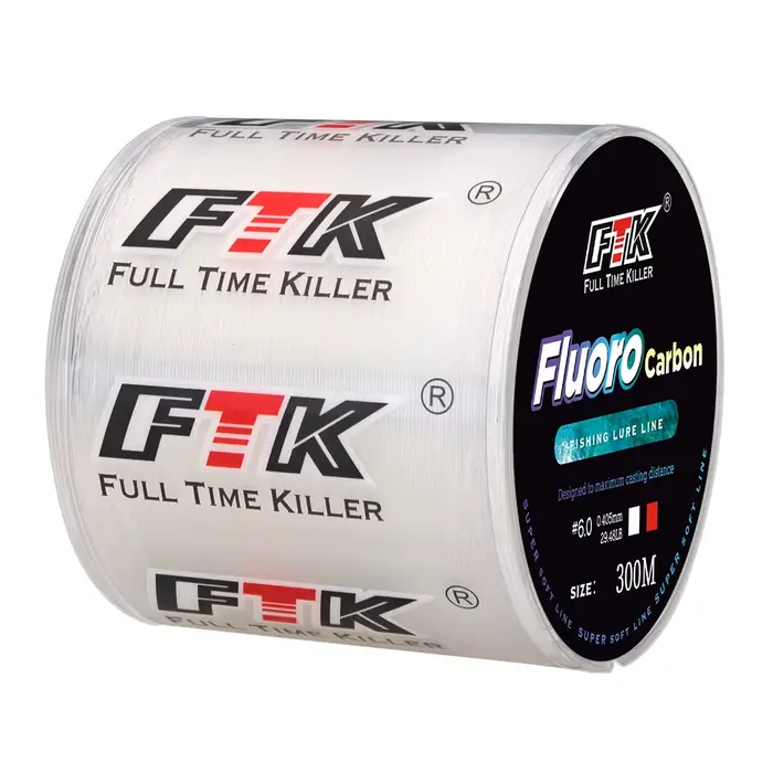 Ligne fluorocarbone 300m-500m revêtement japonais 4-34LB pour pêche profonde et traîne