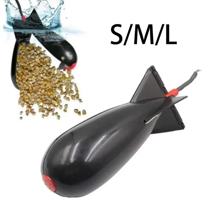 Feeder Rocket Carpe - Lanceur Appâts Spod Bomb Flotteur Porte-Leurres Accessoire Pêche Noir Professionnel