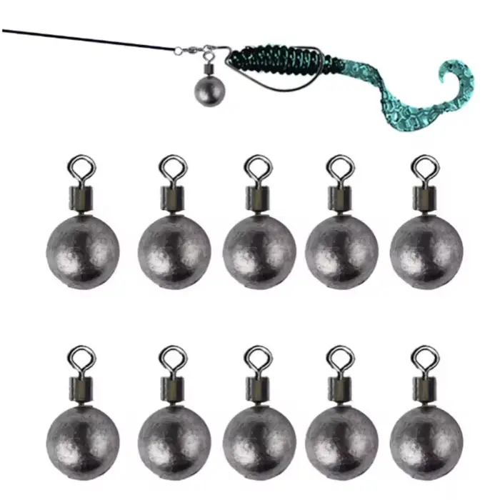 Lot de 10 plombs de pêche pour carpe 3.5g 5g 7g 10g 14g 20g | Poids