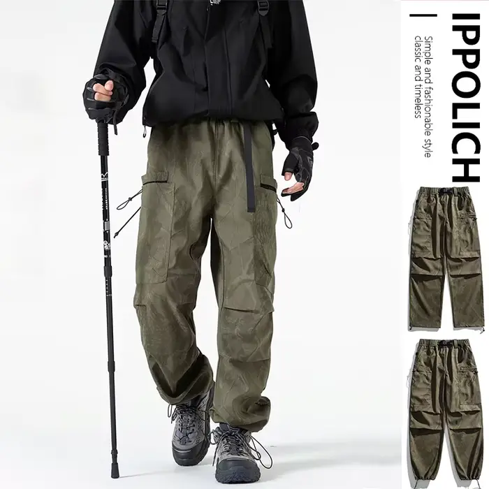 Pantalon cargo camouflage homme automne - Pêche randonnée imperméable coupe-vent style américain