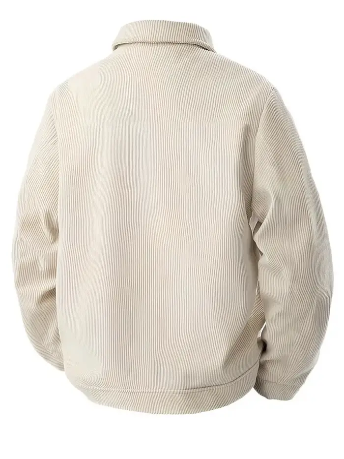 Veste velours côtelé homme pêche occasionnelle - Haut extérieur polyvalent toutes occasions