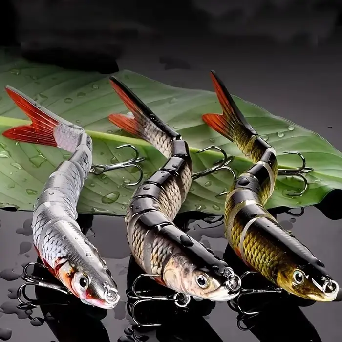 Leurre multi-articulé swimbait bionique - appât coulant pour truite et bass eau douce et salée
