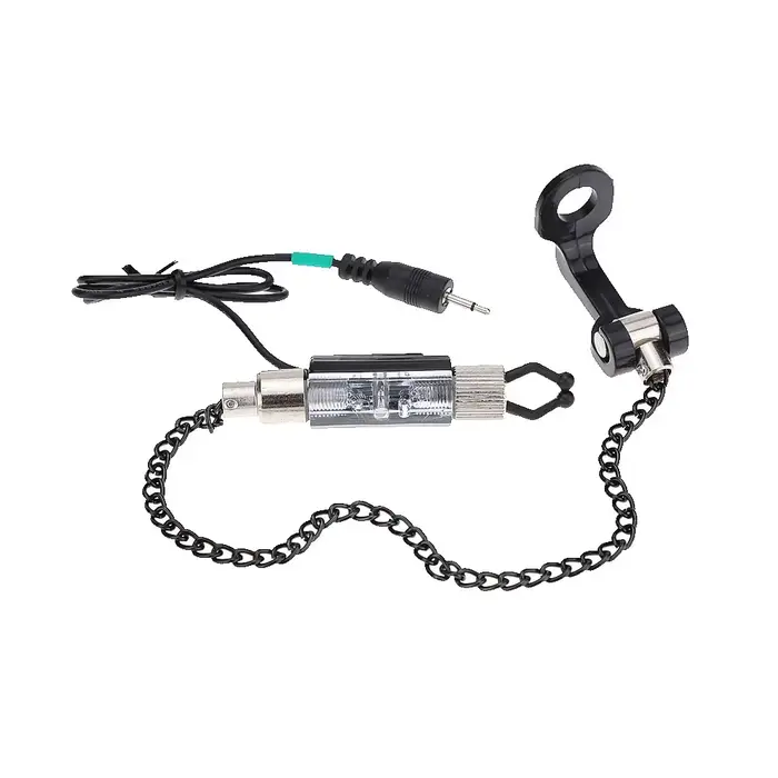 Indicateur fer chaîne alarme morsure pêche avec LED : indicateur illuminé accessoires