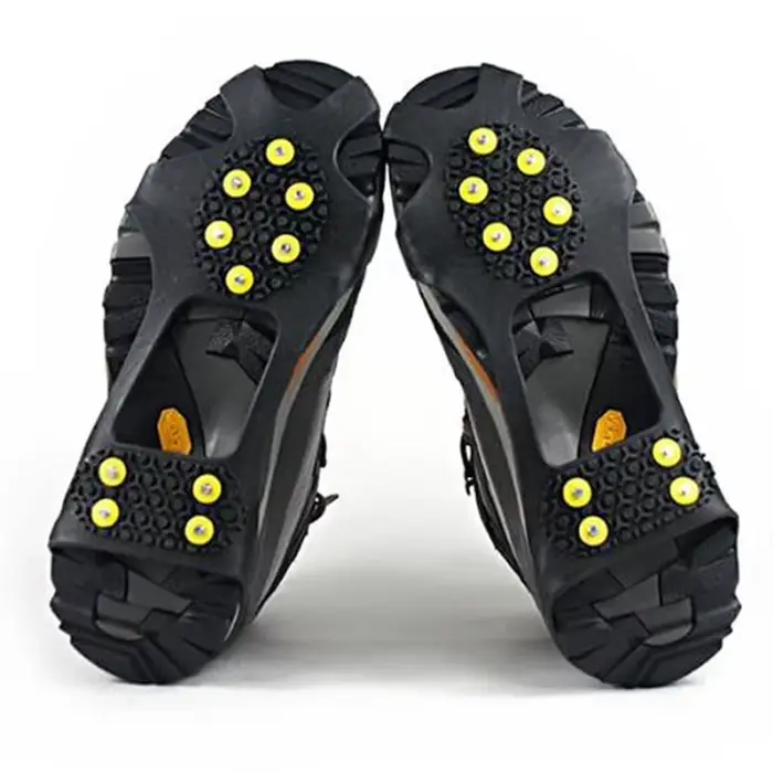 Couvercles de chaussures à crampons amovibles anti-dérapants, idéaux pour pêche, randonnée et escalade sur glace