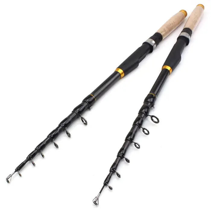 Canne télescopique carbone portable 1.8-3.6m pour pêche nomade transport facile poche