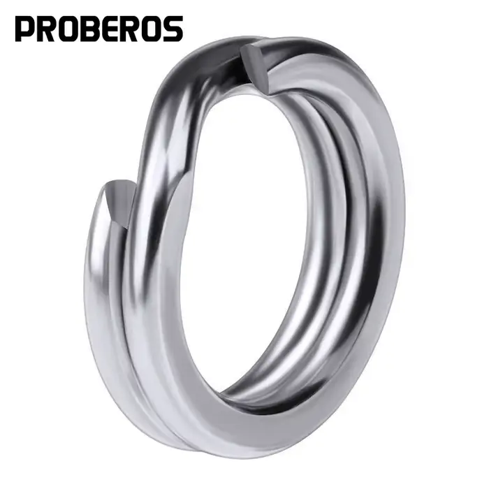 50 anneaux split pêche inox argent PROBEROS pour leurres CrankHard accessoires connecteurs 0#-12#