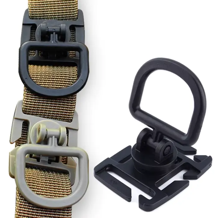 Anneaux D rotatifs 360° 4 pièces - Attaches Molle pour sacs de pêche et accessoires outdoor