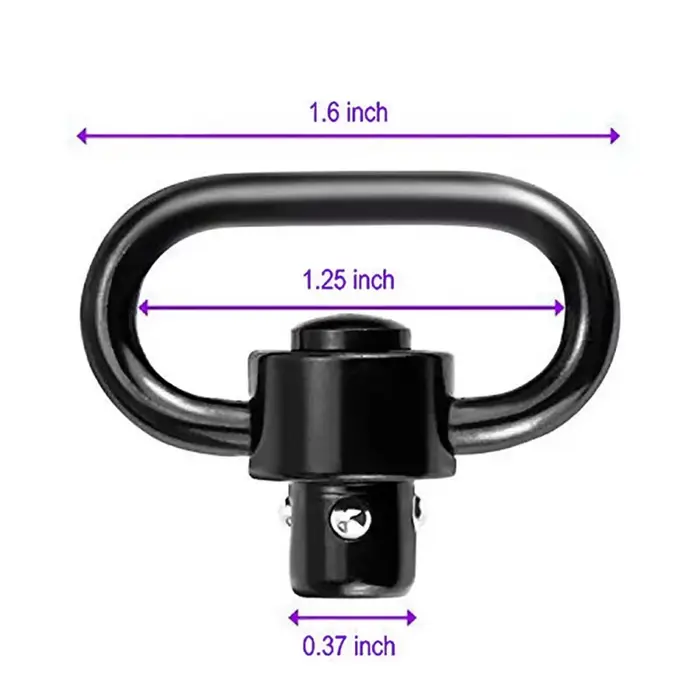 Bretelle tactique réglable avec boucle QD rapide pour fusil de pêche - Anneau coeur et boule acier