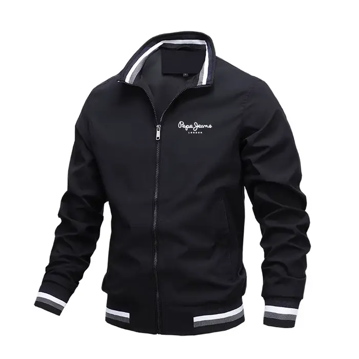 Veste bomber homme pêche waterproof col montant sport outdoor automne hiver pêche tous temps