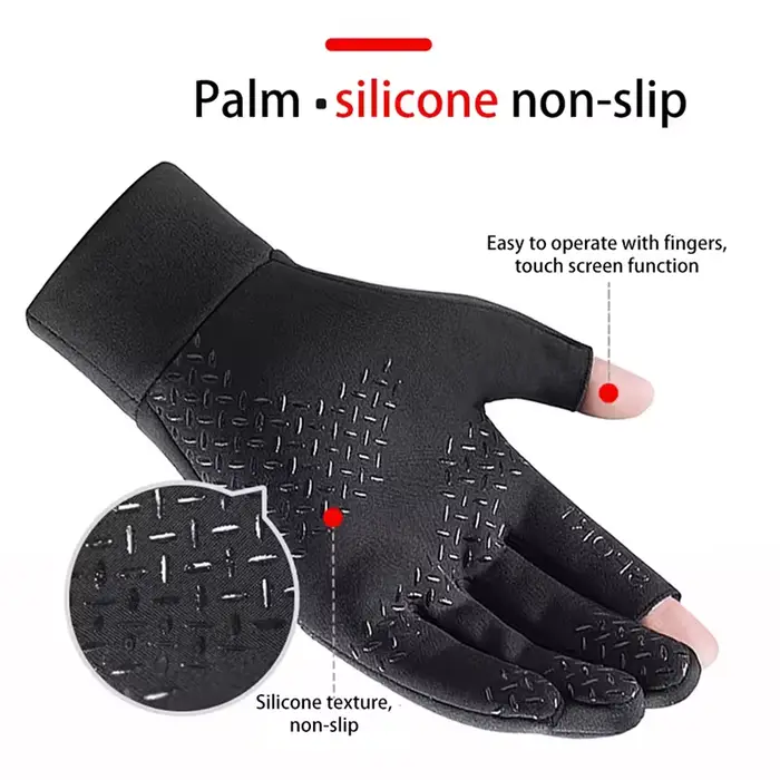 Gants pêche hiver chauffants anti-dérapants écran tactile pour hommes et femmes pêche sportive