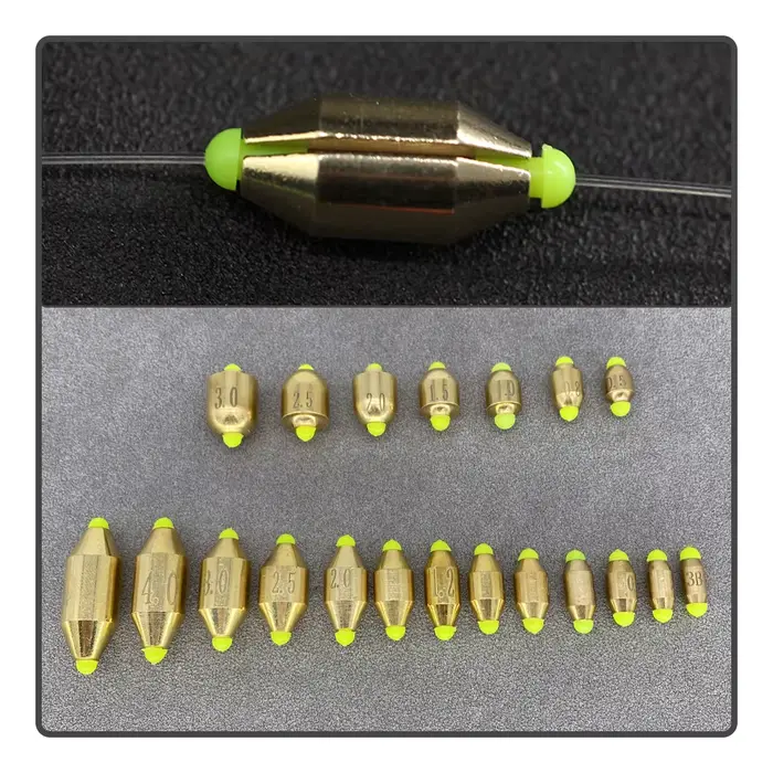 5 contrepoids creux en cuivre pour pêche à roche et rappel, pendentifs de pêche longue portée