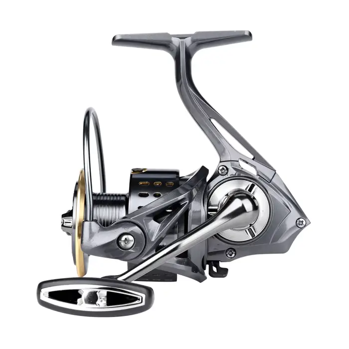 Moulinet spinning DEUKIO 5.2:1 avec frein MAX 15lbs pour eau douce et mer, durable et performant