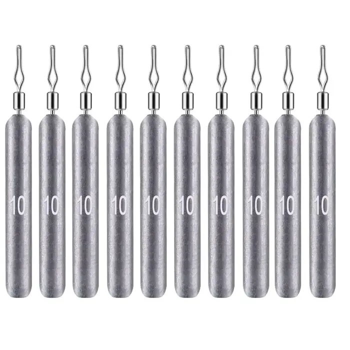 Lot 10 plombs pêche drop shot 3.5g à 20g - Poids sinkers pour montages drop shot - Accessoires pêche