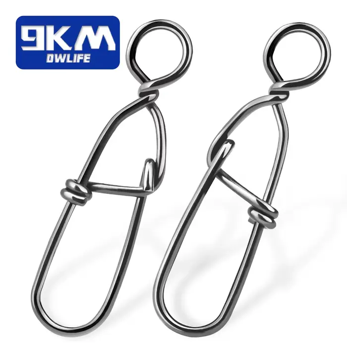 Snaps Duo Lock 50-200PCS en acier inoxydable pour raccords leurres pêche black-bass eau douce clips rapides