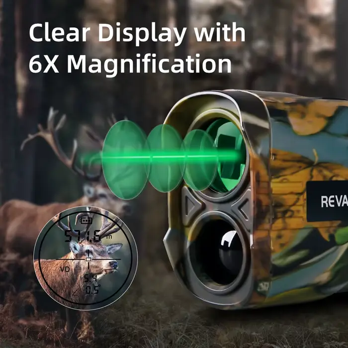 Télémètre laser camo REVASRI 2000/3000m mini - Multifonction distance, angle, vitesse pour pêche