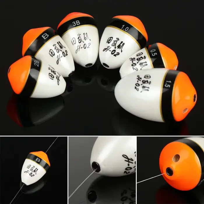 Flotteur de pêche en mer en liège sycomore avec lumière LED anti-collision - Accessoire canne mer
