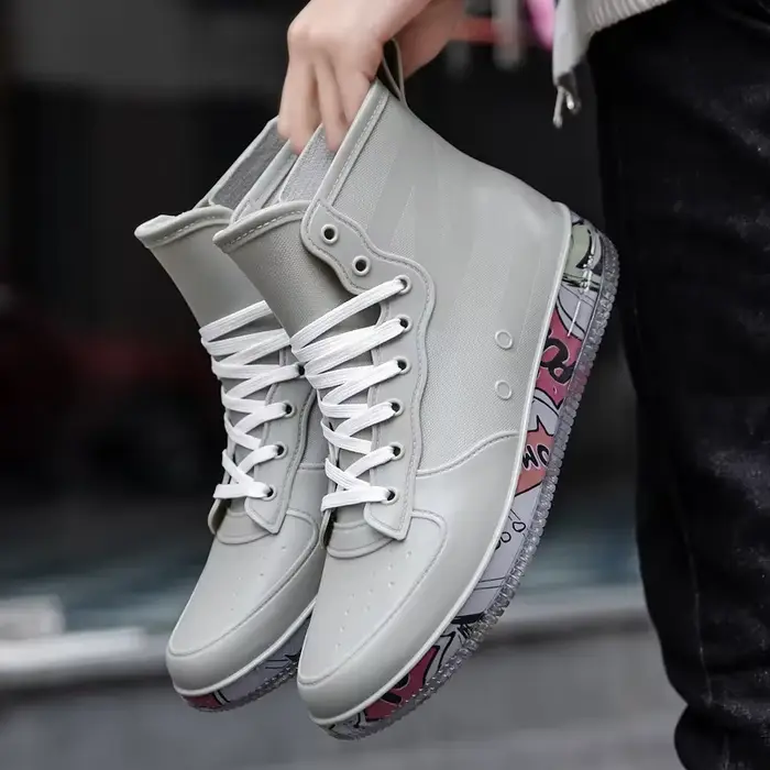 Bottes de pêche homme imperméables anti-dérapantes 2023 - Chaussures travail chef mode nude durable
