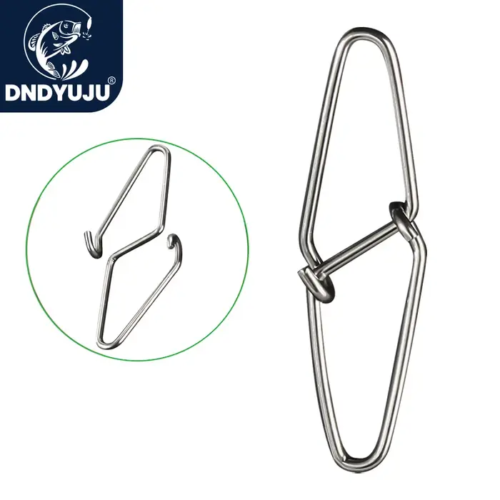 Diamant Pin Fishing Swivel Snap DNDYUJU 50-100 Pièces Acier Inoxydable Connecteur Leurres Accessoires