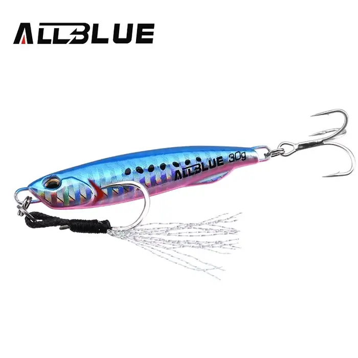 Leurre métallique ALLBLUE DRAGER SLIM 20G à 60G pour le jigging du bar en surfcasting et