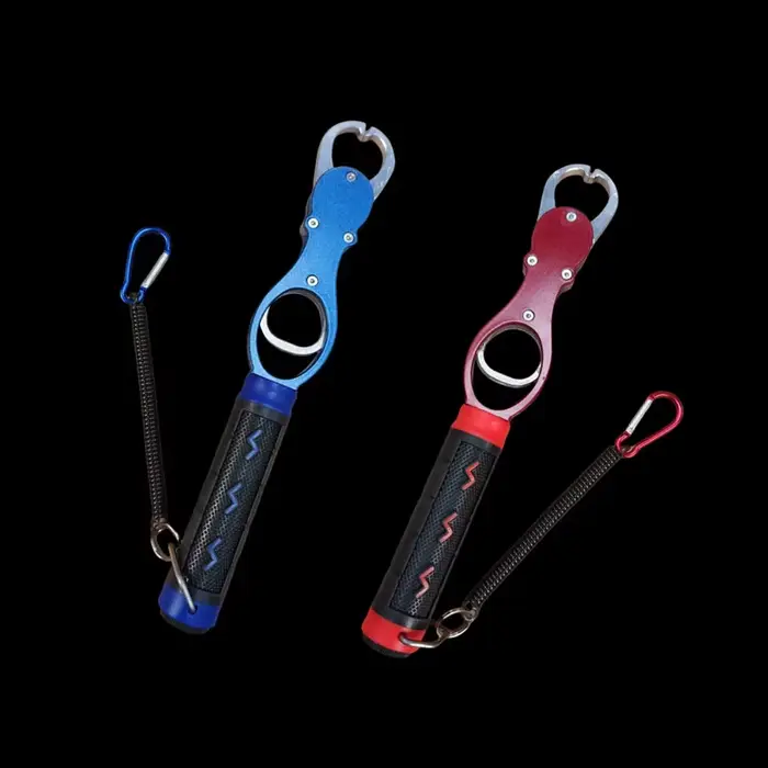 Pince à lèvres poisson aluminium avec balance intégrée grip pêche portable accessoire pesage précis