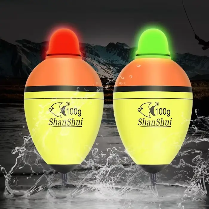 2 Flotteurs luminescents EVA pour pêche de nuit, 30 à 100g, idéaux pêche rocheuse et surf-casting