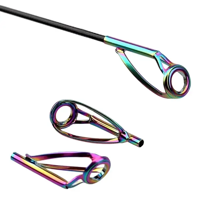 Kit de réparation 5 guides pour cannes spinning et casting - Cadres inox et anneaux céramique