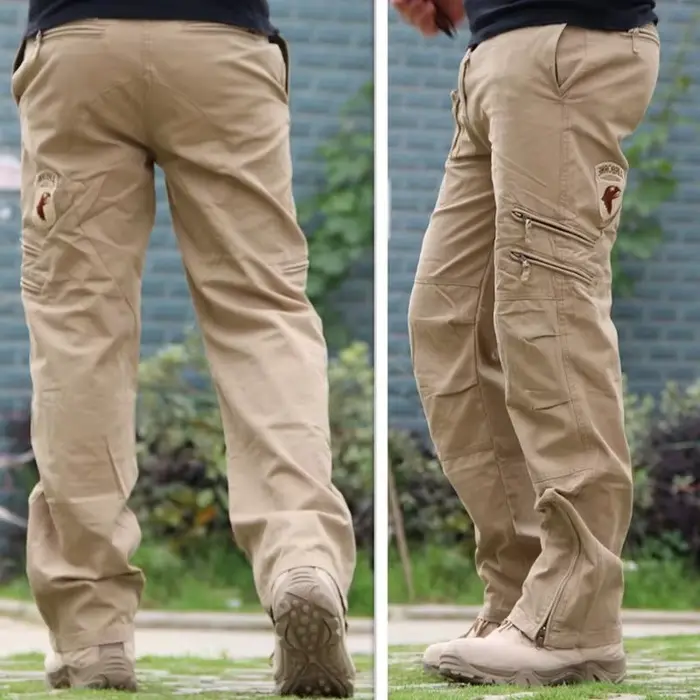 Salopette camouflage montagne pour hommes - Coton résistant zip droit - Pantalon tactique pêche