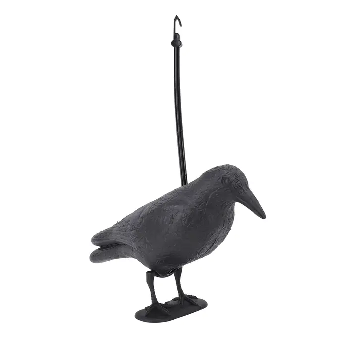 Leurre corbeau cible tir à l'arc - Déco réaliste 3D yeux et griffes avec crochet pour jardin extérieur