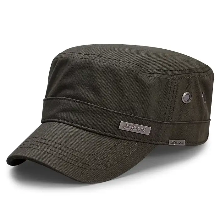 Casquette militaire grande taille Spring Big Head pour pêche - Modèle armée avec mesh ventilé 55-65cm