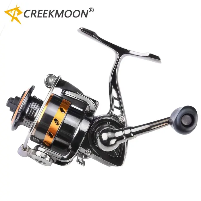 Moulinet spinning mer sans joint corps métal - bobine tripode 6KG drag pour pêche hivernale et rafting