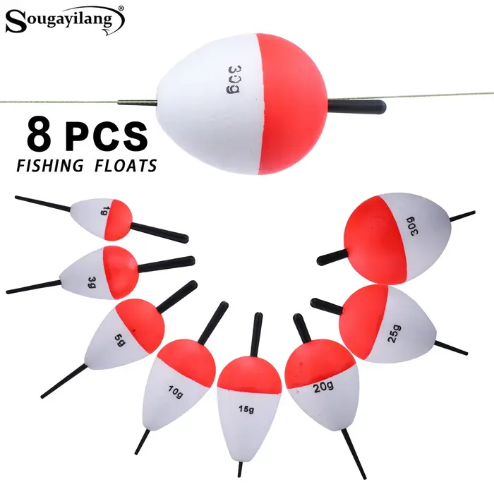 Lot de flotteurs de pêche Sougayilang 5 ou 8 pièces en EVA, bouées verticales professionnelles pour