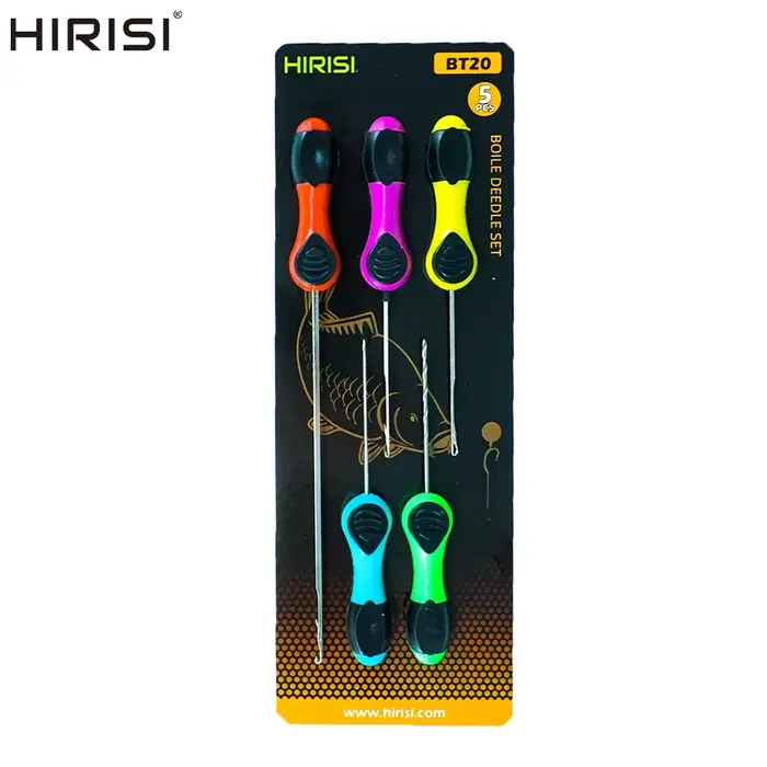 Set 5 aiguilles à appâts pour pêche à la carpe BT20 - montages pop up boilie rigs et outils