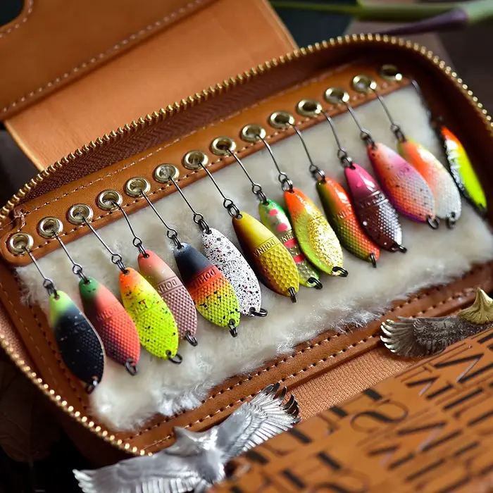 Leurre cuillère métal 3g 30mm pour truite perche ombre saumon - Leurres pêche stream cuivre coloré