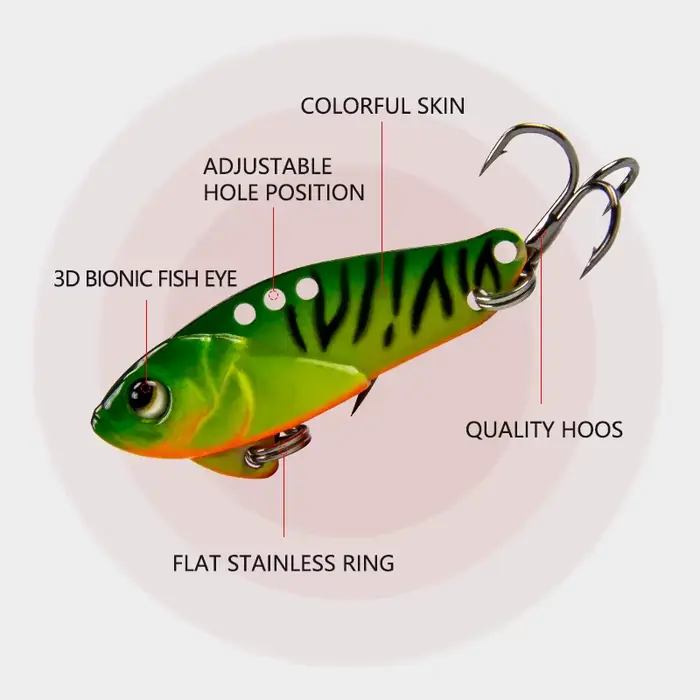 Leurre Vibrant Metal Vib 5g à 23g - Cuillère Vibrante Sans Liège pour Brochet, Sandre et Perche