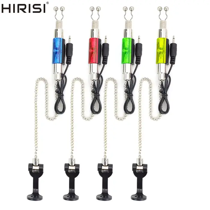 Indicateur swinger LED illuminé Hirisi 1 pièce en acier inoxydable pour alarme de touche carpe