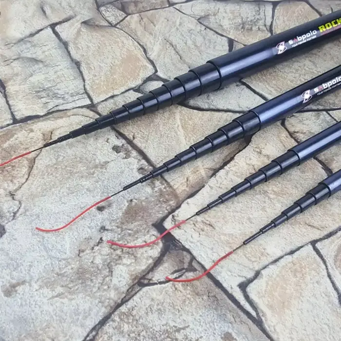 Canne télescopique ultralégère carbone portable lac rivière carpe feeder pêche voyage compacte