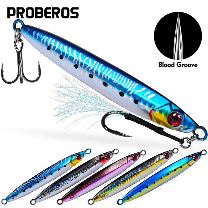 Jig Proberos saltwater pour vertical jigging et slow jigging en mer - leurre artificiel pitching speed jigging