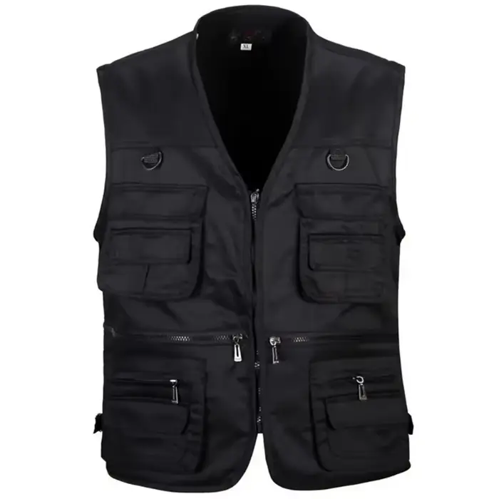 Veste de pêche sans manches respirante multi-poches pour homme, veste tactique solide pour sports outdoor